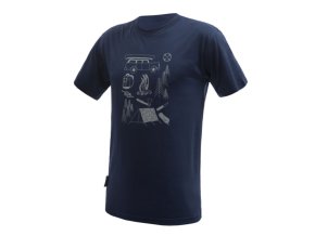 triko krátké pánské SENSOR MERINO ACTIVE OUTSIDE modré (Velikost L)