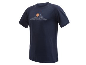 triko krátké pánské SENSOR MERINO BLEND MOON modré (Velikost L)