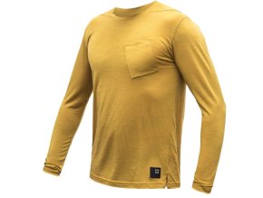 triko dlouhé pánské SENSOR MERINO AIR traveller hořčicové (Velikost L)