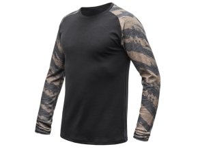triko dlouhé pánské SENSOR MERINO BLEND IMPRESS černé/brush (Velikost L)