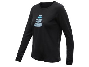 triko dlouhé dámské SENSOR MERINO BLEND STONE černé