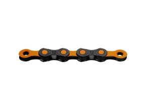 řetěz KMC DLC12 WAXED černo-oranžový 126čl. BOX