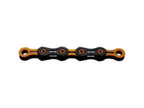 řetěz KMC DLC11 WAXED černo-oranžový 118čl. BOX
