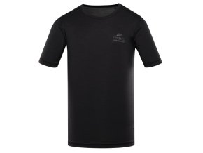 triko pánské krátké ALPINE PRO BASIK rychleschnoucí s COOL DRY černé (Velikost 5XL)