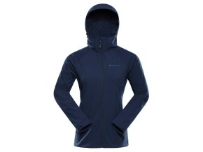 bunda dámská ALPINE PRO HOORA softshellová s DWR modrá (Velikost L)