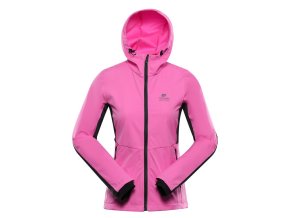 bunda dámská ALPINE PRO KERAKA softshellová s DWR růžová (Velikost M)