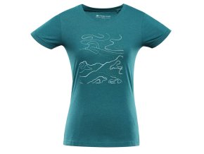 triko dámské krátké ALPINE PRO NEGA 2 s COOL DRY zelené