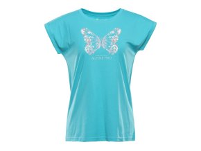 triko dámské krátké ALPINE PRO OMBA 2 modré (Velikost L)