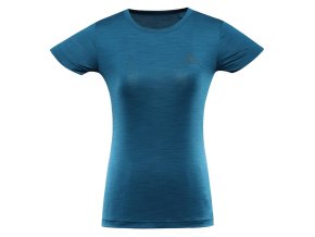 triko dámské krátké ALPINE PRO BASIKA s COOL DRY modré (Velikost XL)