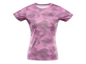 triko dámské krátké ALPINE PRO QUATRA s COOL DRY růžové (Velikost L)