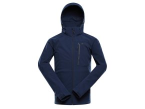 bunda pánská ALPINE PRO HOOR softshellová s DWR modrá (Velikost M)