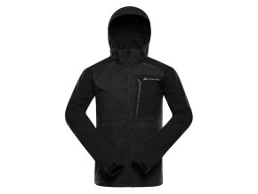 bunda pánská ALPINE PRO HOOR softshellová s DWR černá (Velikost 5XL)