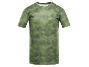 triko pánské krátké ALPINE PRO QUATR rychleschnoucí s COOL DRY zelené (Velikost 5XL)