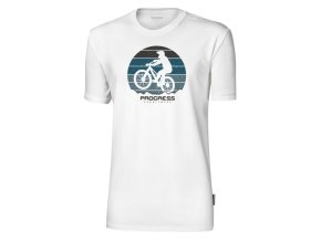 triko krátké pánské Progress BARBAR BIKER s bambusem bílé (Velikost L)