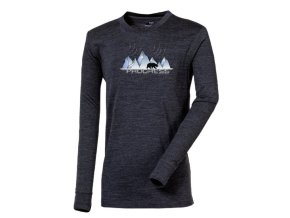 triko dlouhé dětské Progress STIG ICELAND merino šedý melír (Velikost 128/1)