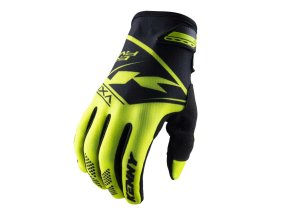 KENNY Cyklistické rukavice BRAVE NEON YELLOW 11, Černá/Žlutá