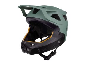 přilba FORCE DROP downhill, zeleno-černá
