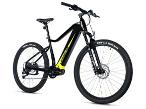E-BIKE SWAN GENT 29", 21,5"-1, BLACK SHINY - yellow sticker (MODEST) (Velikost rámu 21,5")