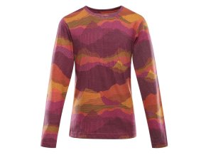 triko dětské dlouhé ALPINE PRO ECCO 2 z organické bavlny růžové (Velikost 104-110)