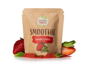 nápoj NaturalProtein smoothie jahoda a máta 20g