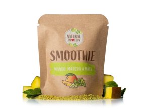 nápoj NaturalProtein smoothie mango + matcha + máta 20g