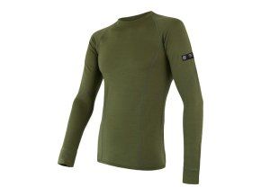 triko dlouhé pánské SENSOR MERINO ACTIVE safari (Velikost M)