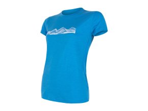 triko krátké dámské SENSOR MERINO ACTIVE PT MOUNTAINS modré