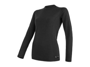triko dlouhé dámské SENSOR MERINO DOUBLE FACE černé (Velikost L)