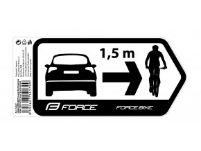 nálepka FORCE SAFETY na auto 184 x 84 mm černá