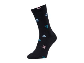 Unisex ponožky Silvini UA1643 Dogana (Velikost 34-35, Barva black-turquoise)