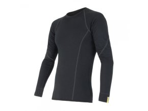 triko dlouhé pánské SENSOR MERINO ACTIVE černé