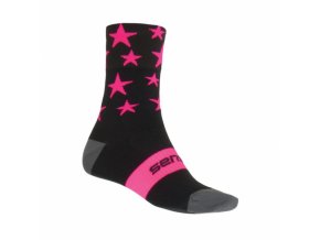 ponožky SENSOR STARS černo/růžové (Velikost 6-8)