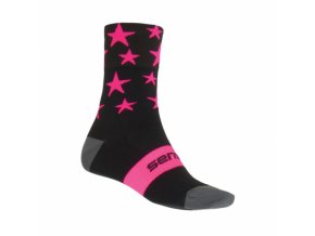 ponožky SENSOR STARS černo/růžové