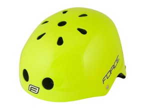 přilba FORCE BMX, fluo lesklá