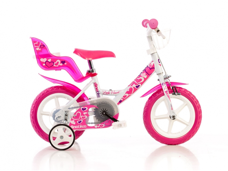 Acra kolo 12" Dino Bikes bílo/růžové