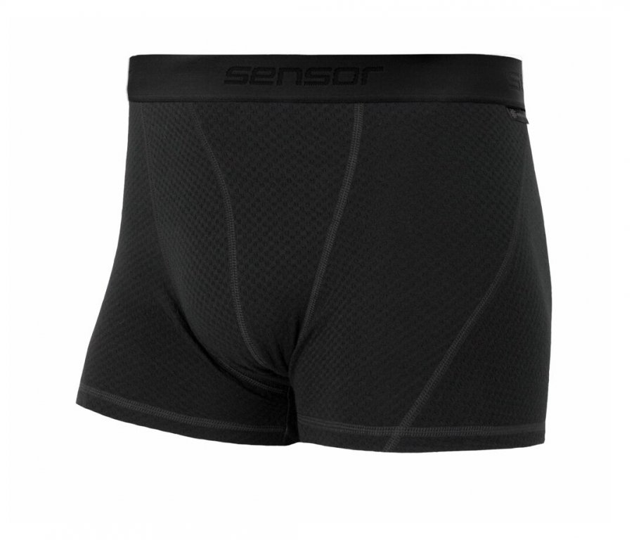 boxerky SENSOR MERINO DOUBLE FACE černé Velikost.: L