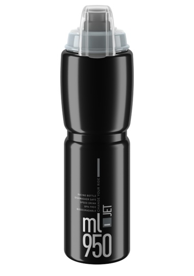 lahev ELITE Jet Plus černá/šedé logo 950 ml