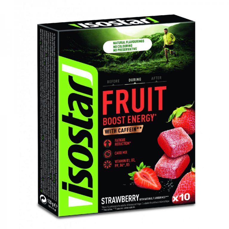 gel ISOSTAR HIGH ENERGY FRUIT BOOST jahoda 10x10g