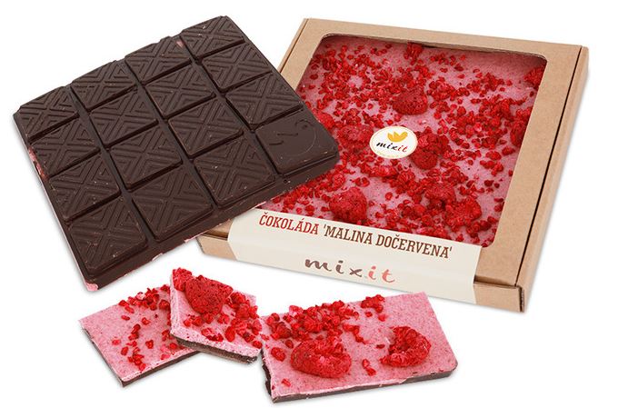 čokoláda 'Malina dočervena' Mixit 250g