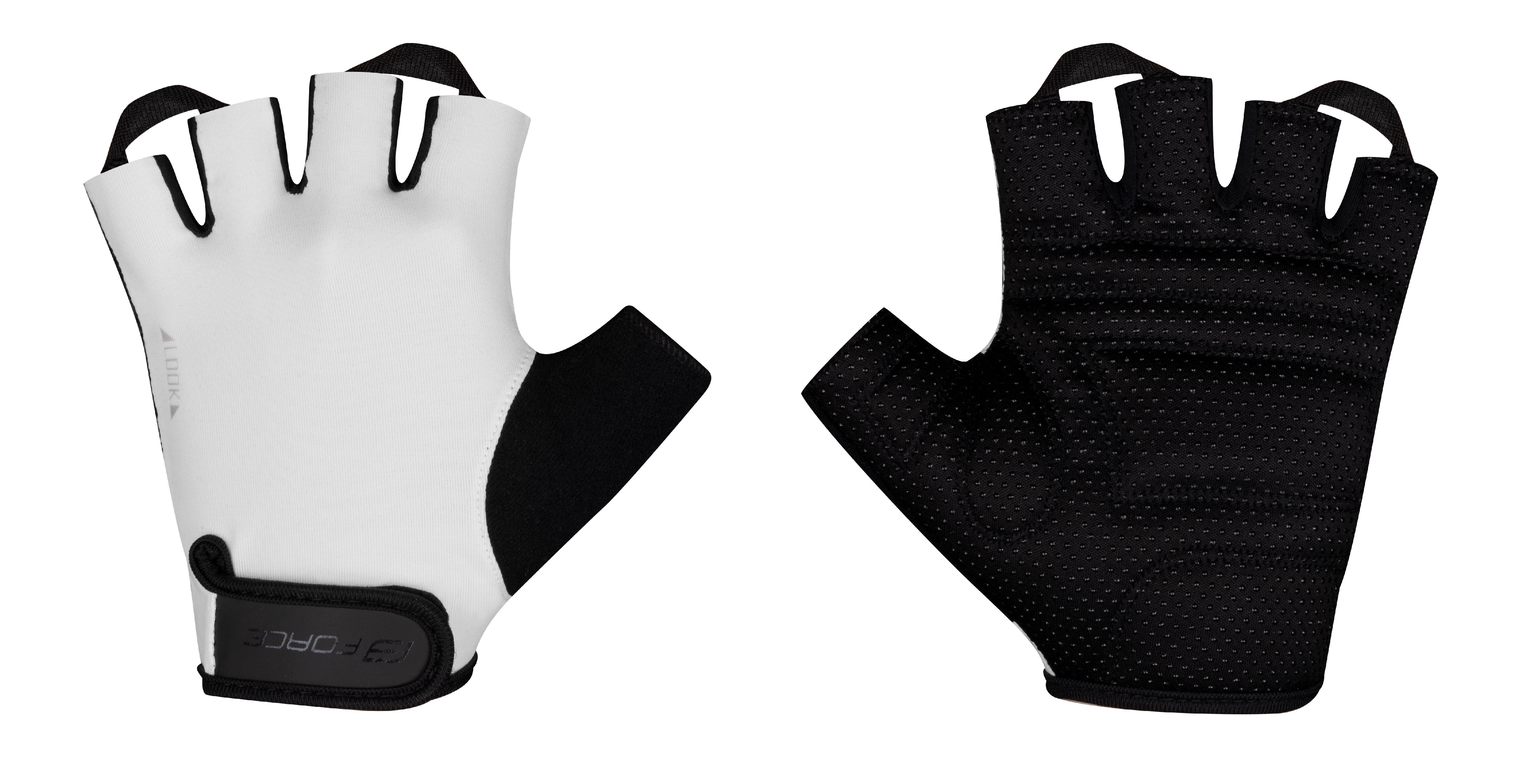 rukavice FORCE LOOK, bílé Velikost.: XL
