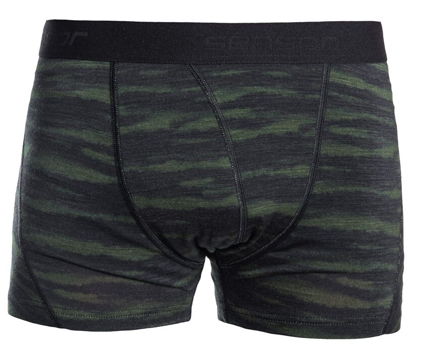 boxerky SENSOR MERINO IMPRESS černá/batik Velikost.: L