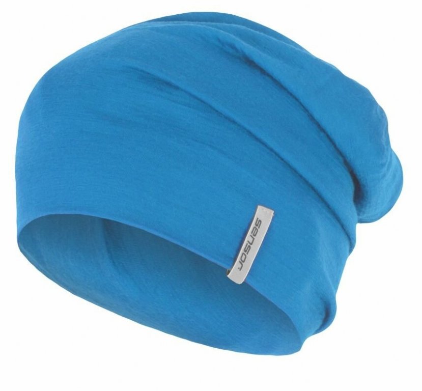 čepice SENSOR MERINO WOOL modrá Velikost.: M