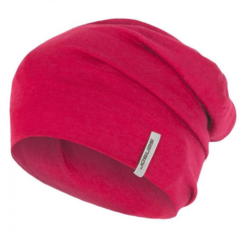 čepice SENSOR MERINO WOOL magenta Velikost.: M