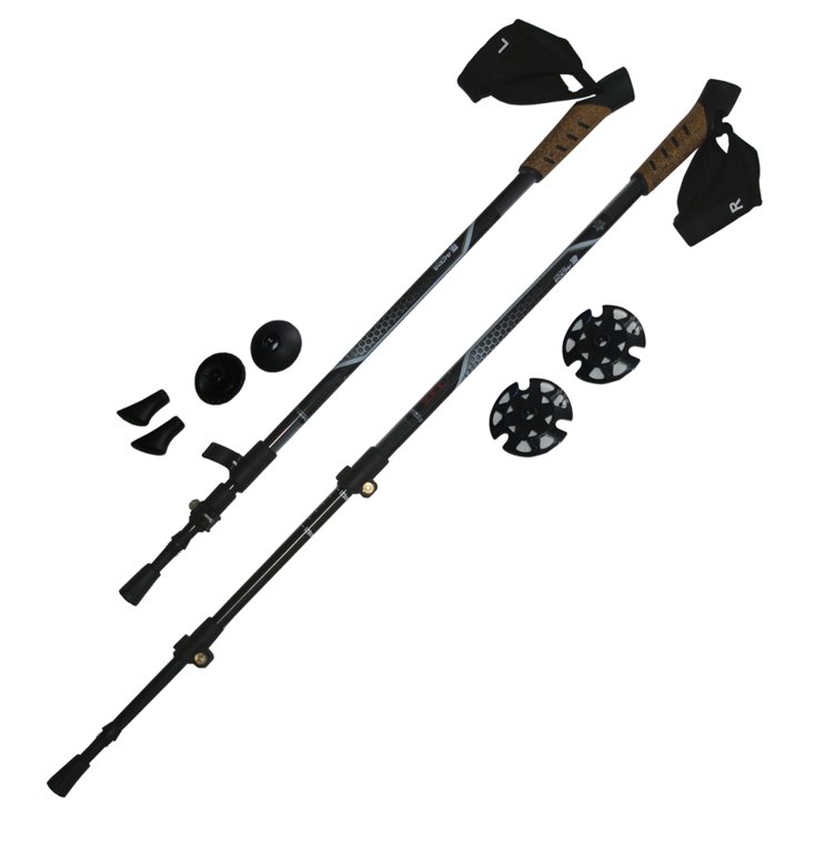 Acra hole trekingové grafitové 72-140cm zelené