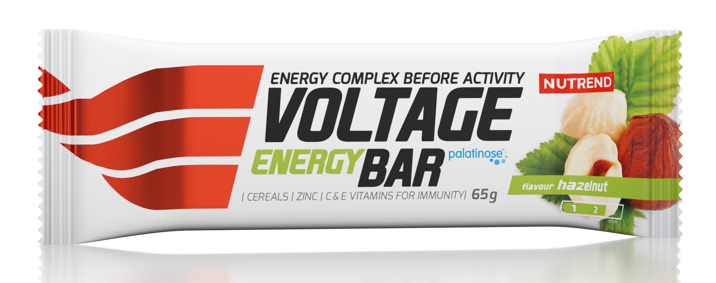 Nutrend tyčinka VOLTAGE ENERGY BAR 65g oříšek