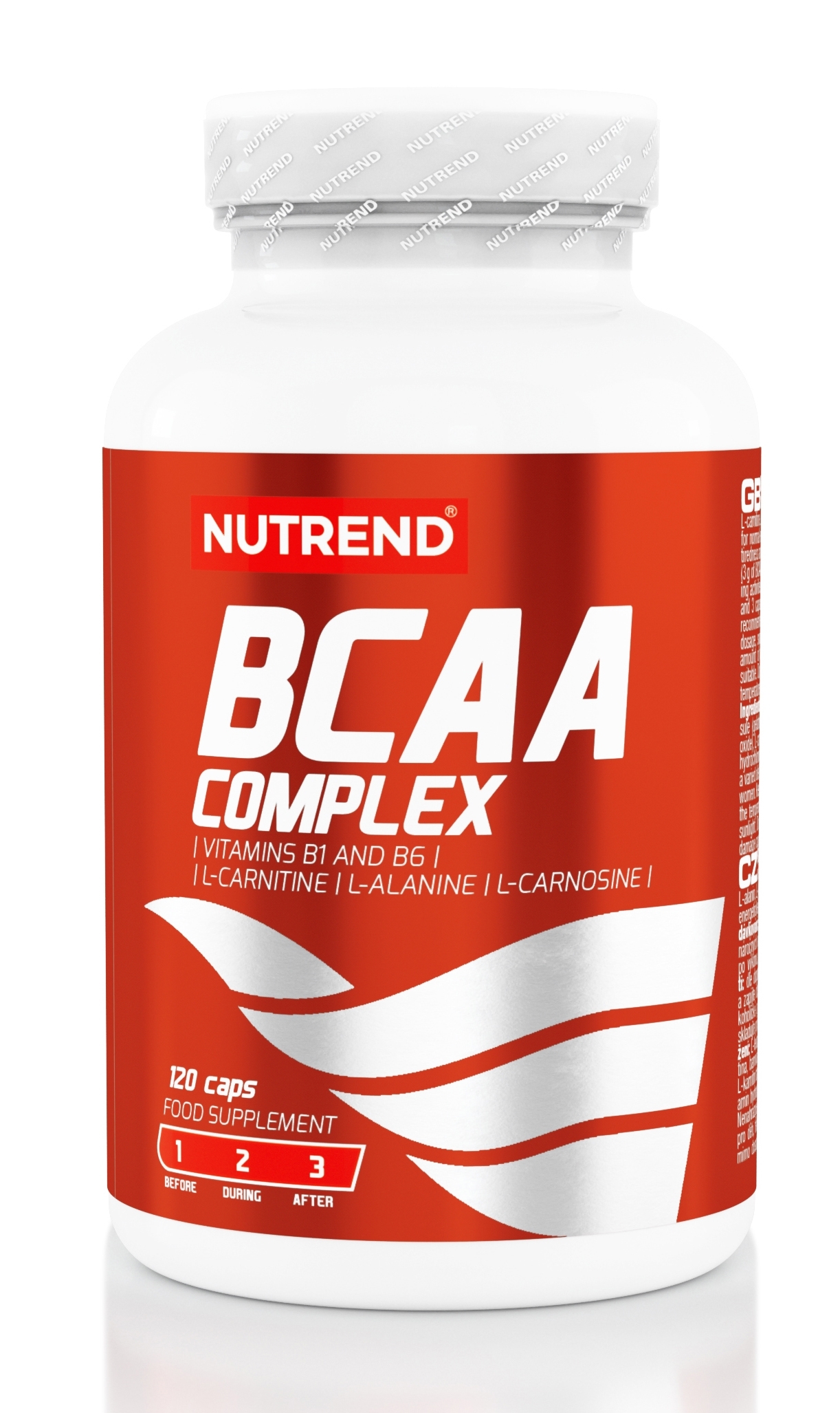 Nutrend BCAA complex, obsahuje 120 kapslí