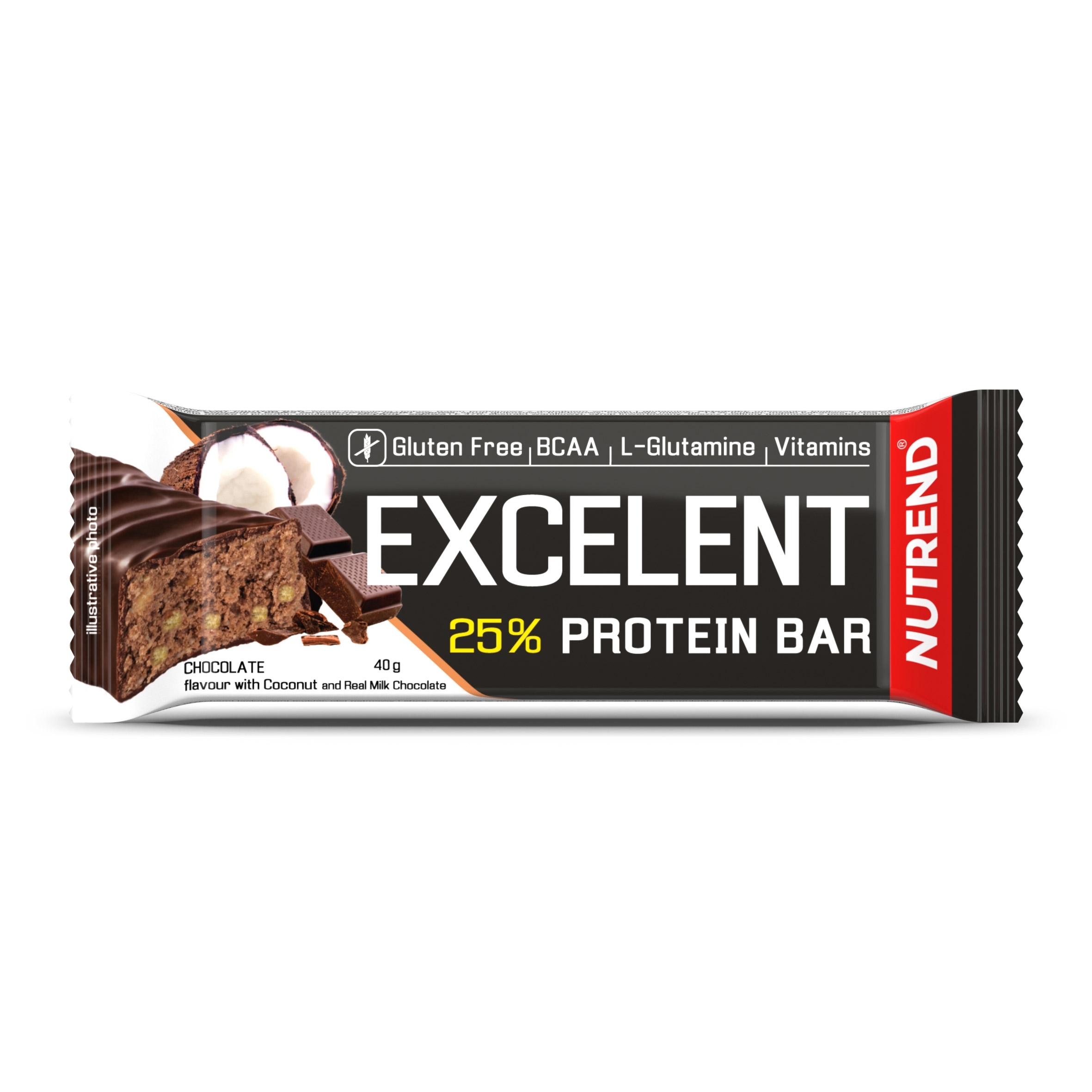 Nutrend tyčinka EXCELENT 40g čokoládová s kokosem