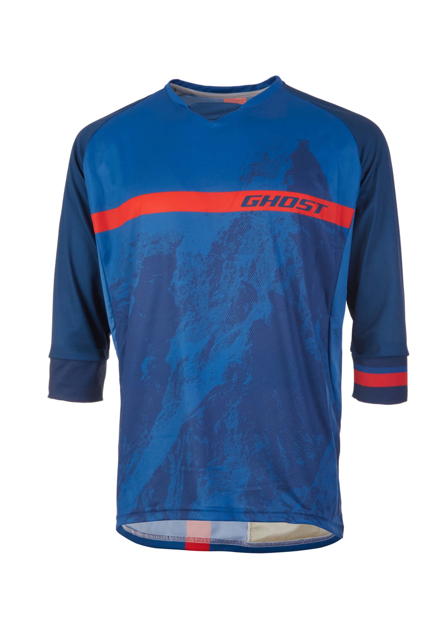Dres s 3/4 rukávem GHOST MTN Ride Line Blue/Red Varianta: M