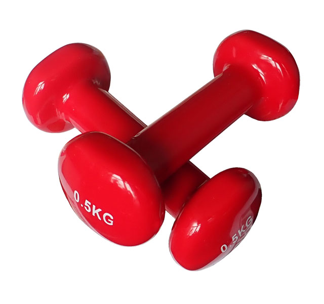 Acra činky jednoruční 2x0,5kg červené