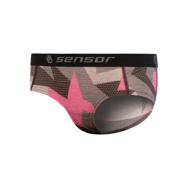 kalhotky dámské SENSOR MERINO IMPRESS černá/camo Velikost.: S